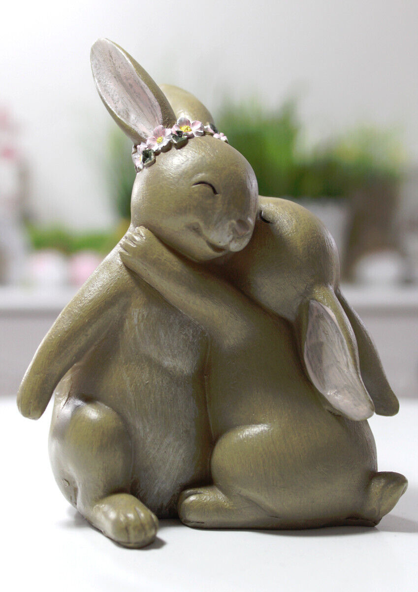 Mutter Kind Hase Hasenpaar Figur Familie Ostern Dekoration – Deko Tischd